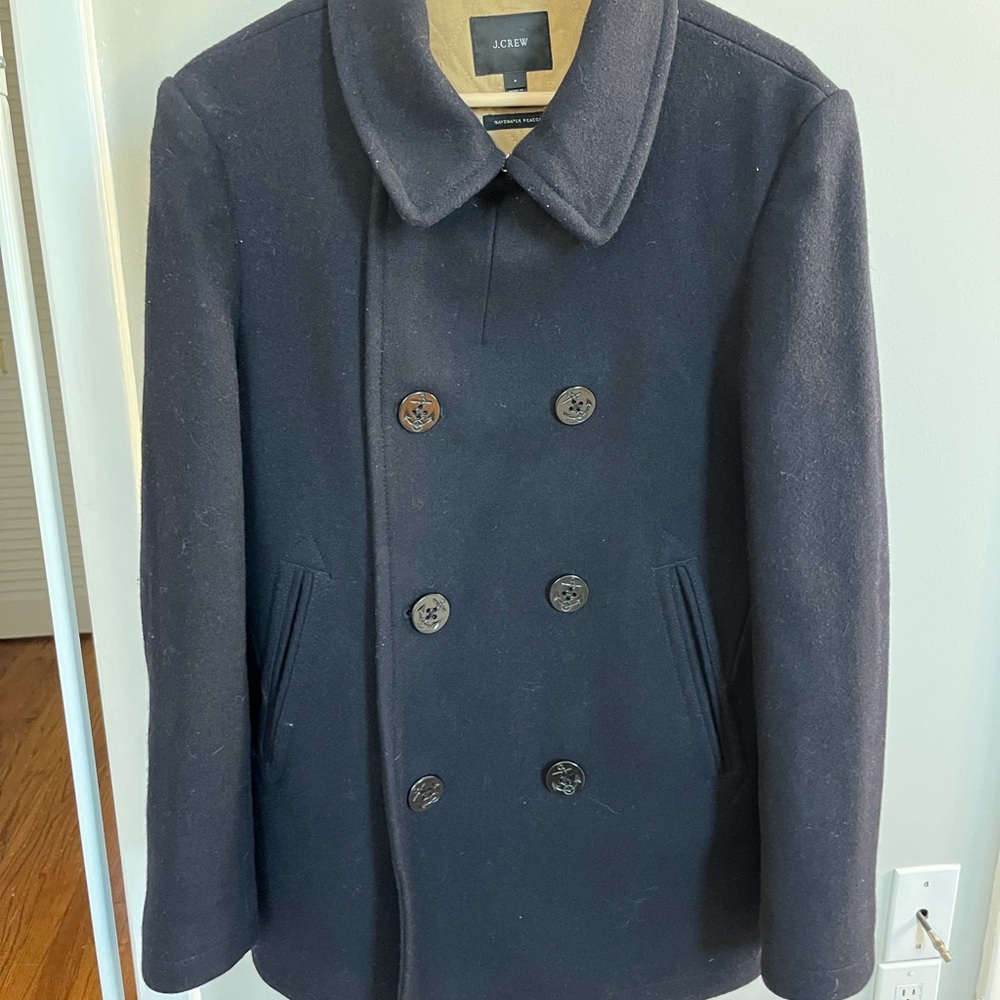 J. Crew Men's Dark Blue Peacoat